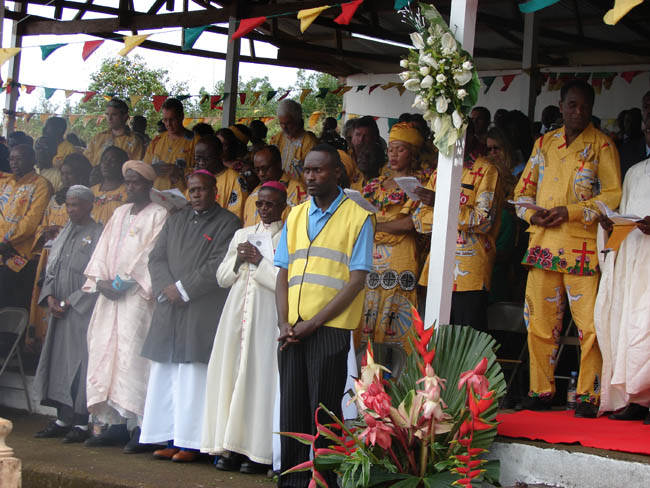 Bishop Bushu of Buea<br /> and Bishop Lisinge alongside Emam of Buea